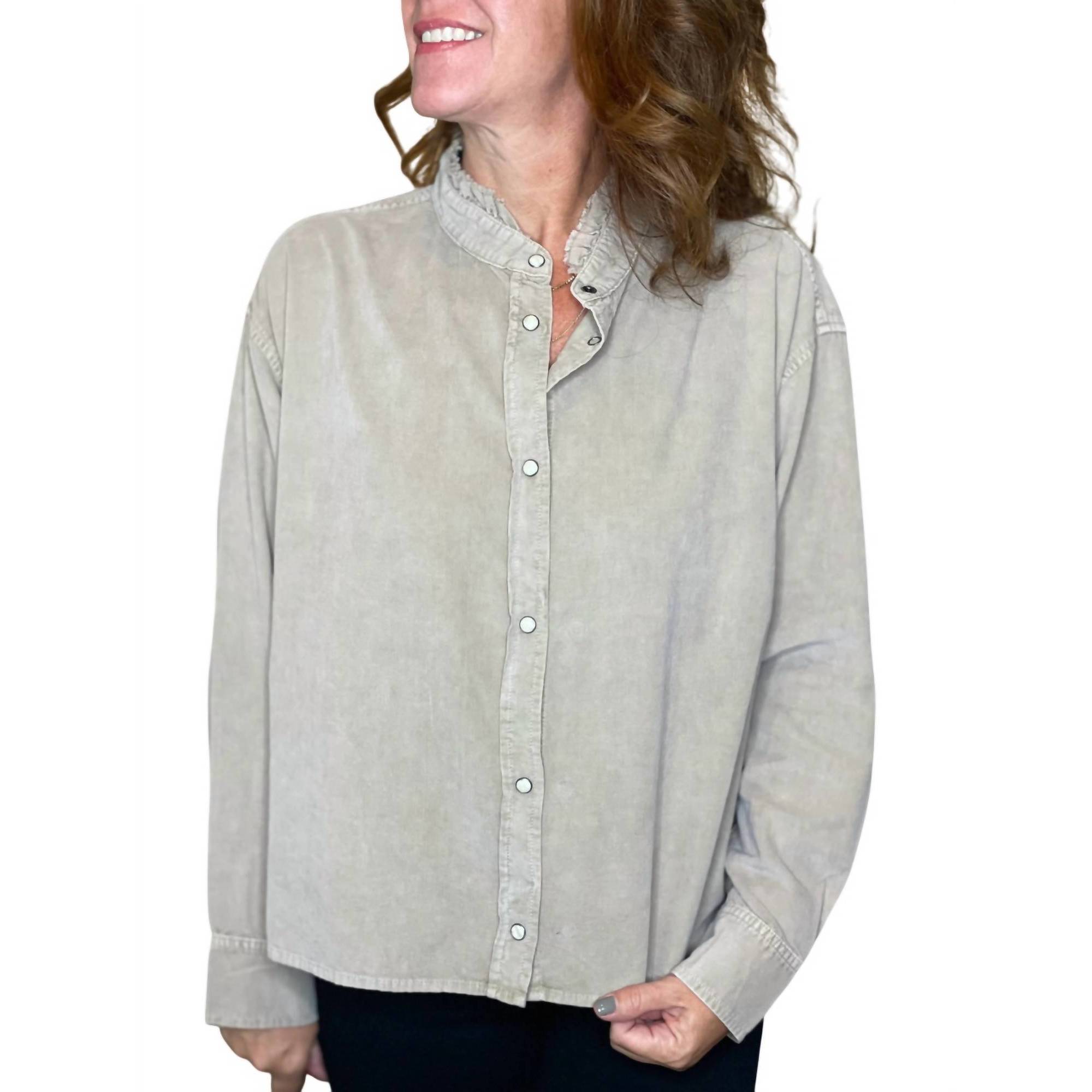 New Dylan Corduroy Isabelle Shirt Jacket In Brown